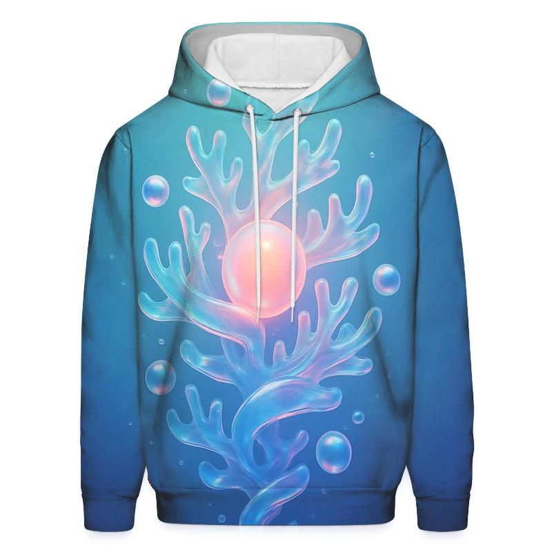 Aurora Glass Reef Drift graphic hoodies