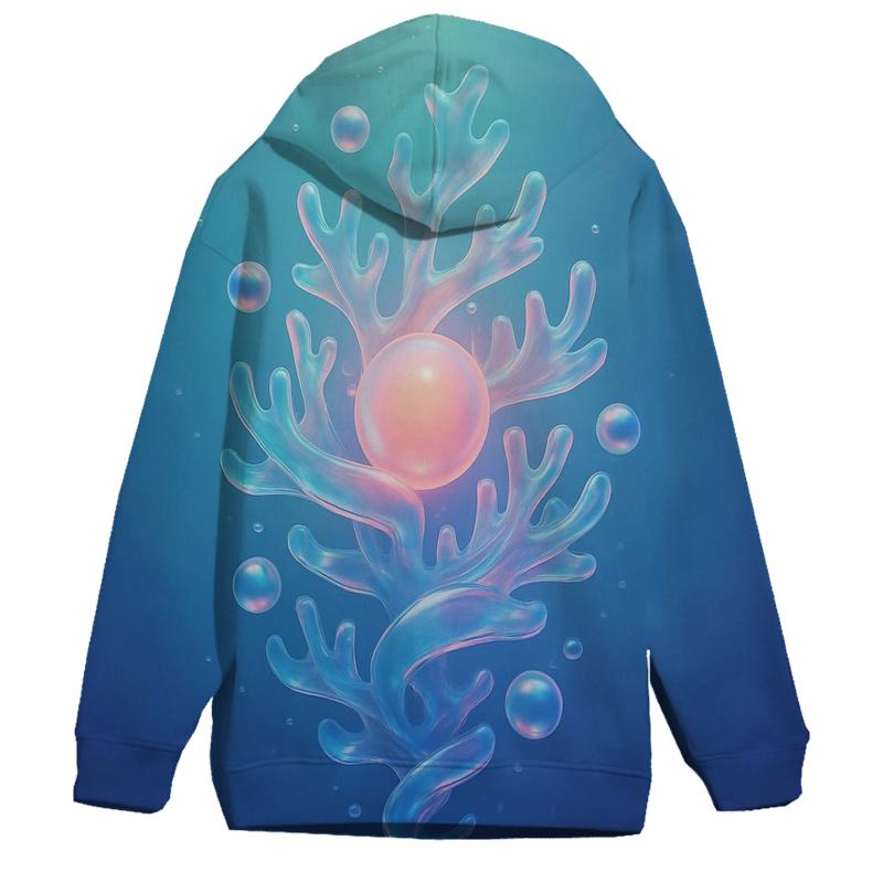 Aurora Glass Reef Drift graphic hoodies