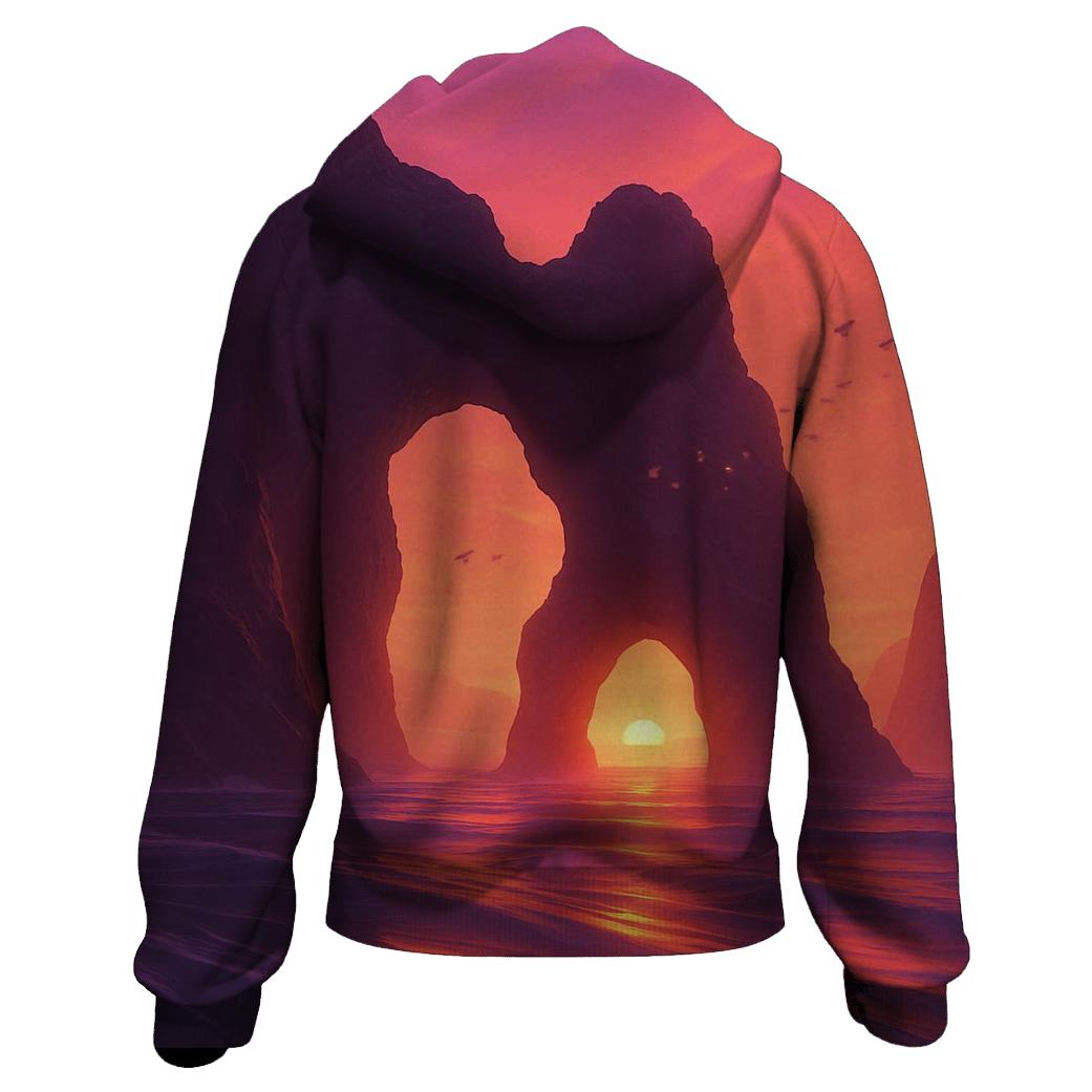 Tideglass Sunset Cathedral zip-up hoodies