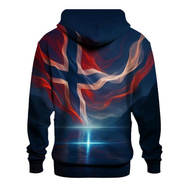 Aurora Fjord Flag Of Norway designer hoodies