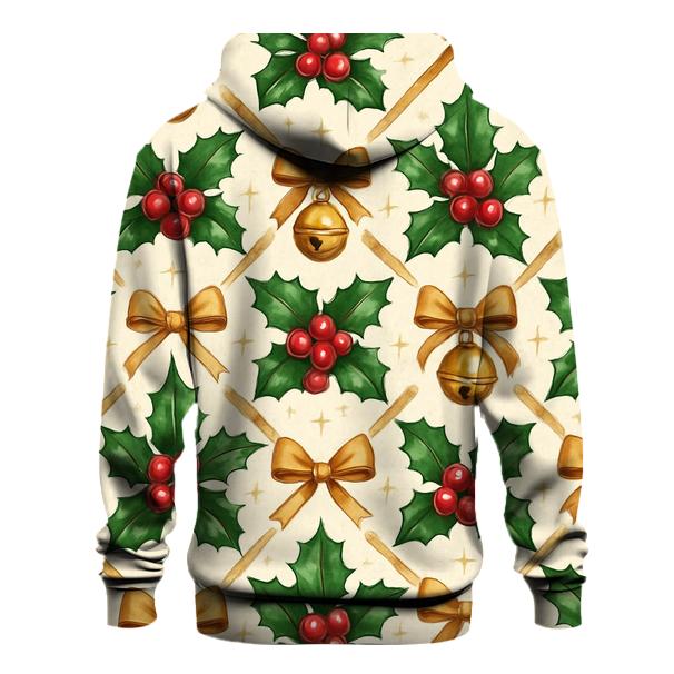 Crimson Holly Lattice On Ivory Background hoodie trends