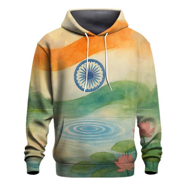 Lotus Monsoon Flag Of India zip-up hoodies