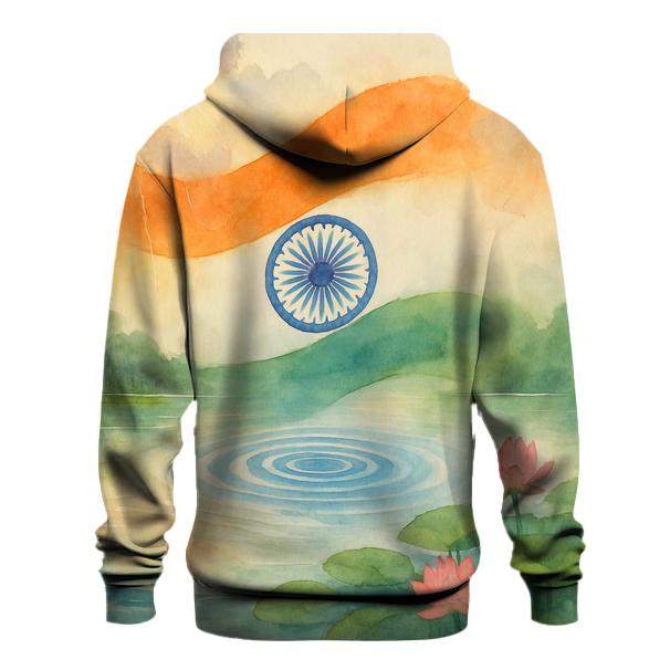 Lotus Monsoon Flag Of India zip-up hoodies