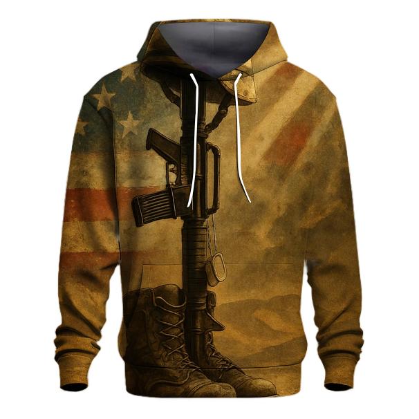 Desert Oath Flag And Armor Relics zip-up hoodies