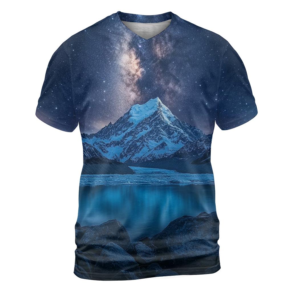 Mount Cook Aoraki New Zealand statement graphic shirts
