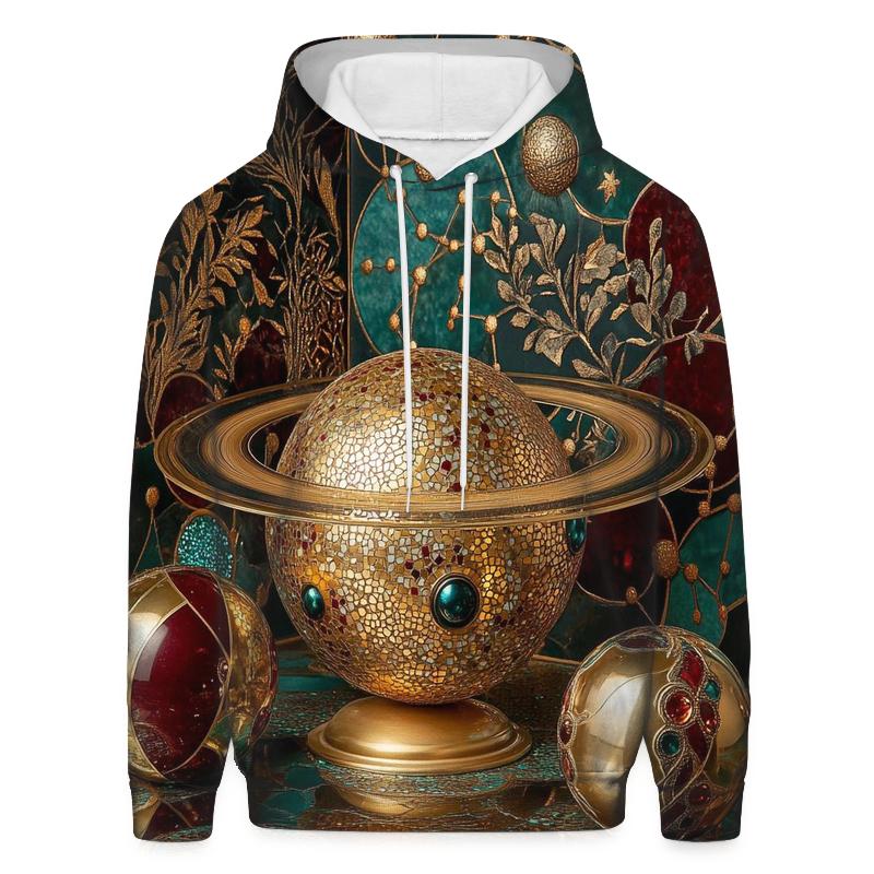 Gustav Klimt Inspired Golden Planetary Still Life pullover hoodies