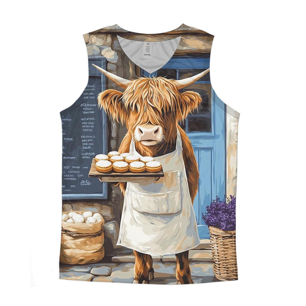Highland Cow Baker With Oatcake Tray trendy fitted tank tops