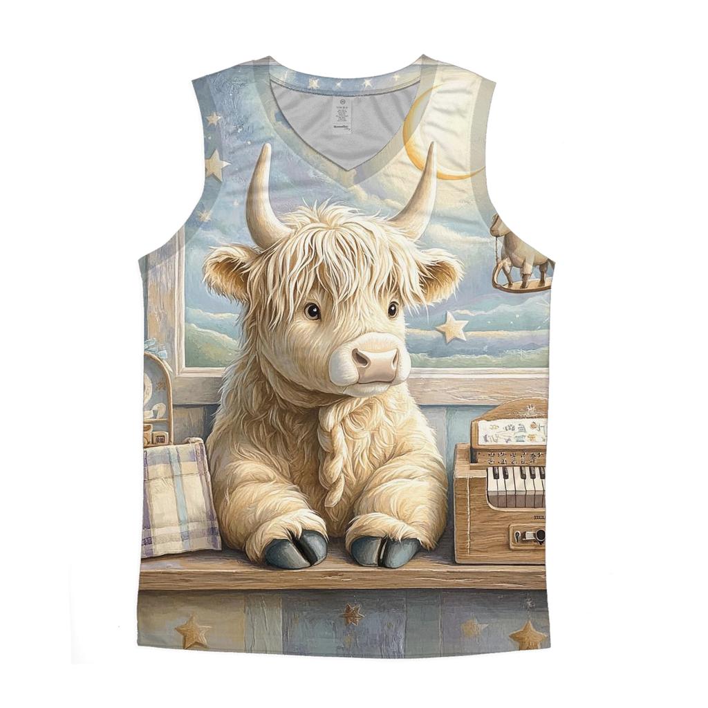Highland Cow Music Box In The Nursery stylish racerback tanks