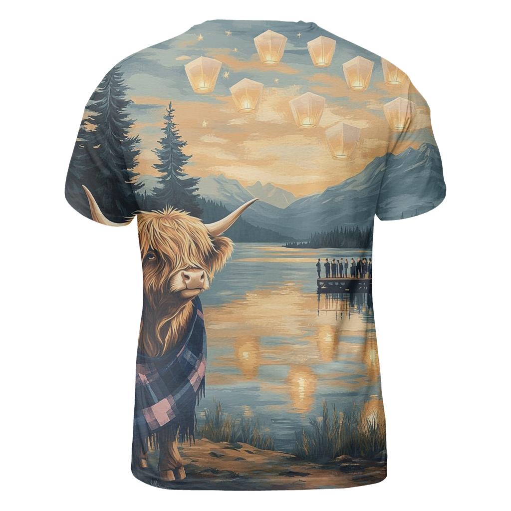 Lantern Festival With Highland Cow Glow trendy printed shirt styles