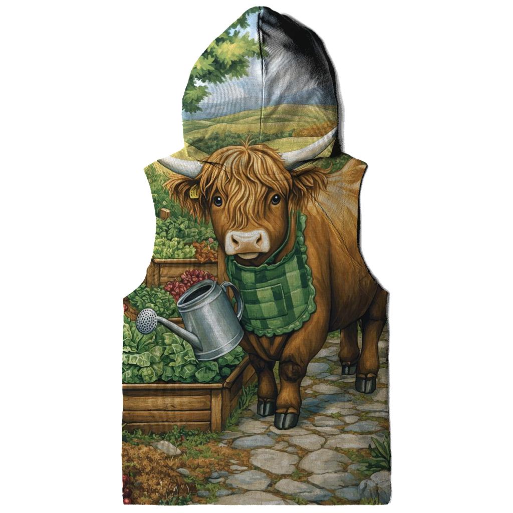Highland Cow Gardener In A Cottage Plot hoodies fashion