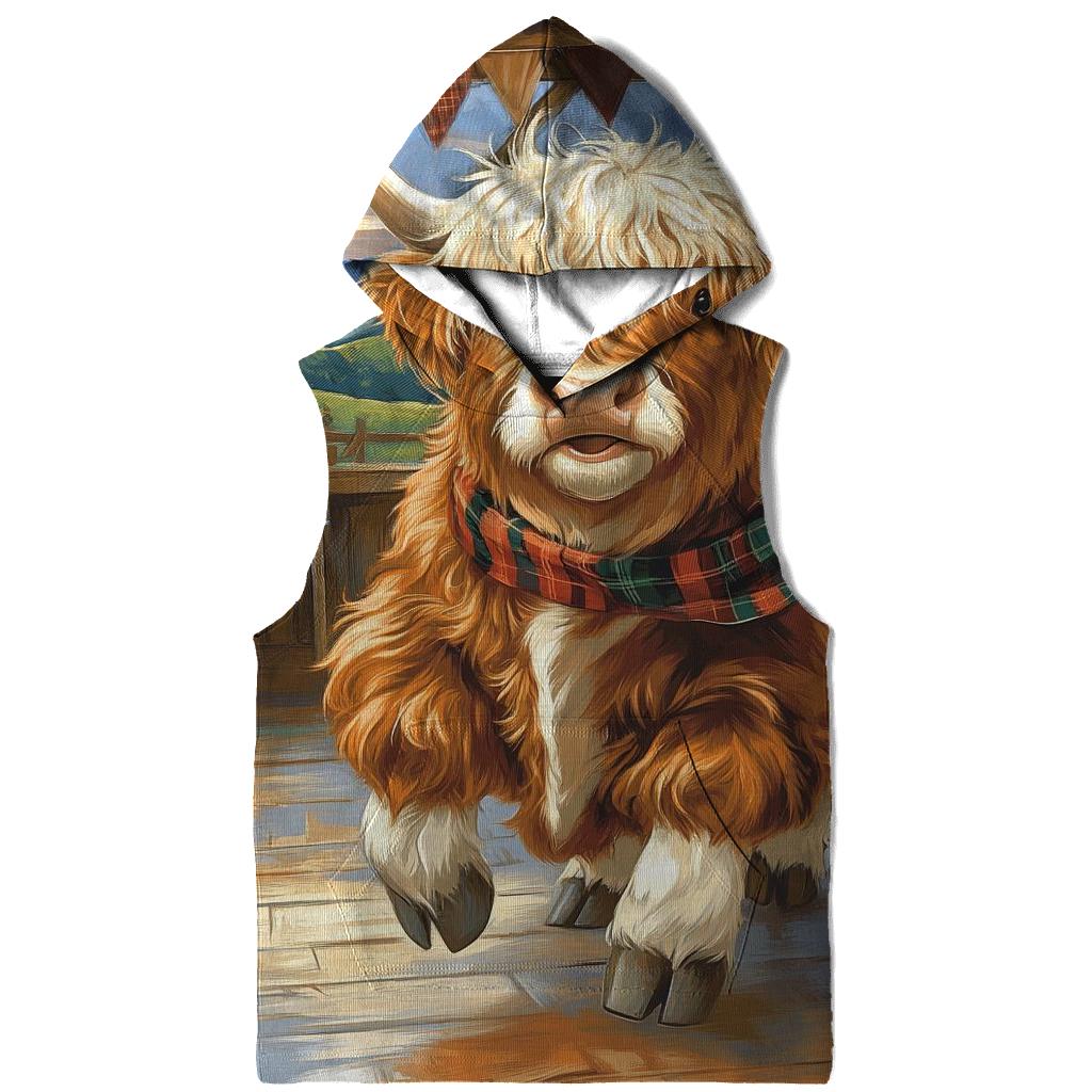 Ceilidh Dance Partner, Highland Cow Spin lightweight hoodies