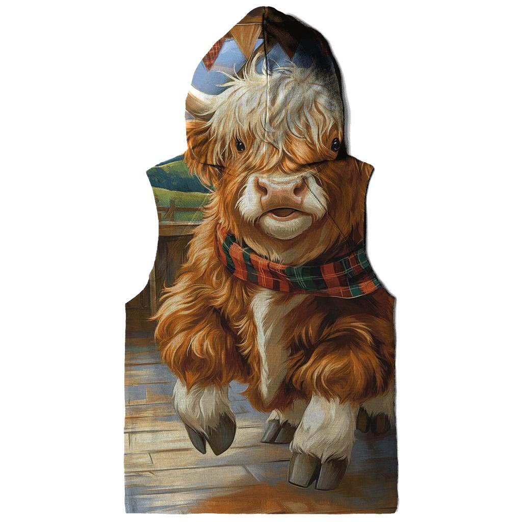 Ceilidh Dance Partner, Highland Cow Spin lightweight hoodies
