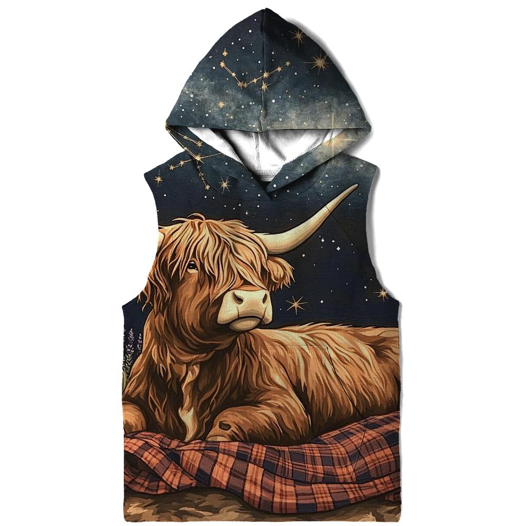 Highland Cow Stargazer On A Blanket hoodie designs