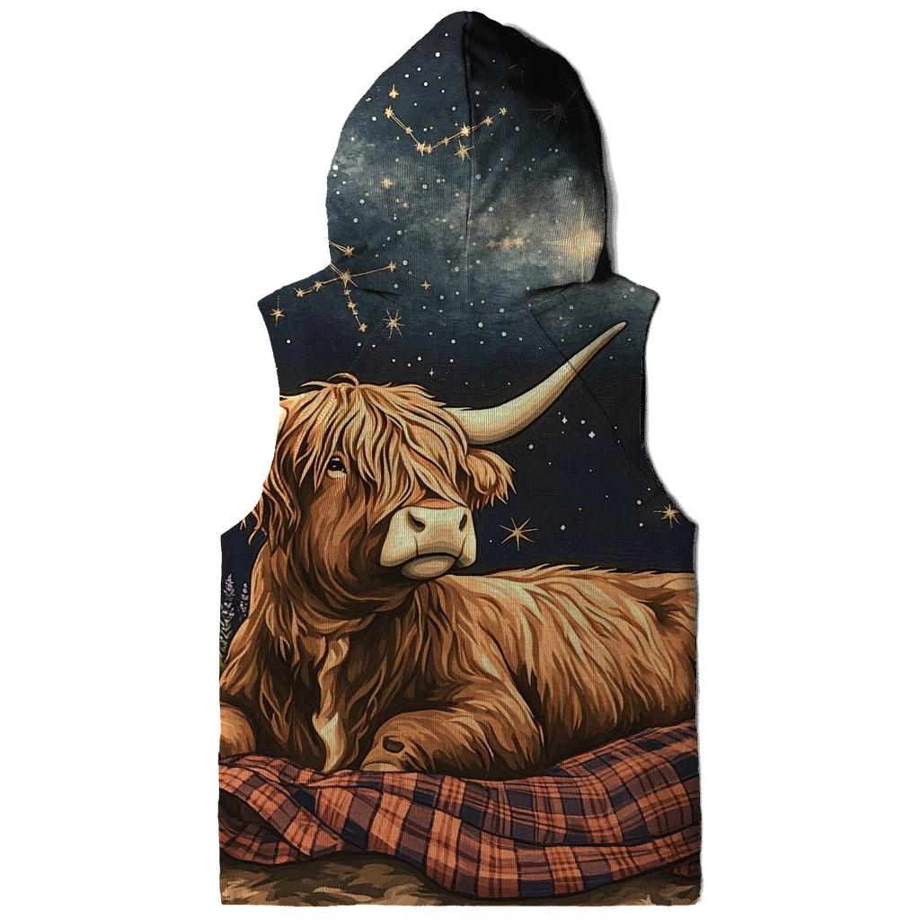 Highland Cow Stargazer On A Blanket hoodie designs