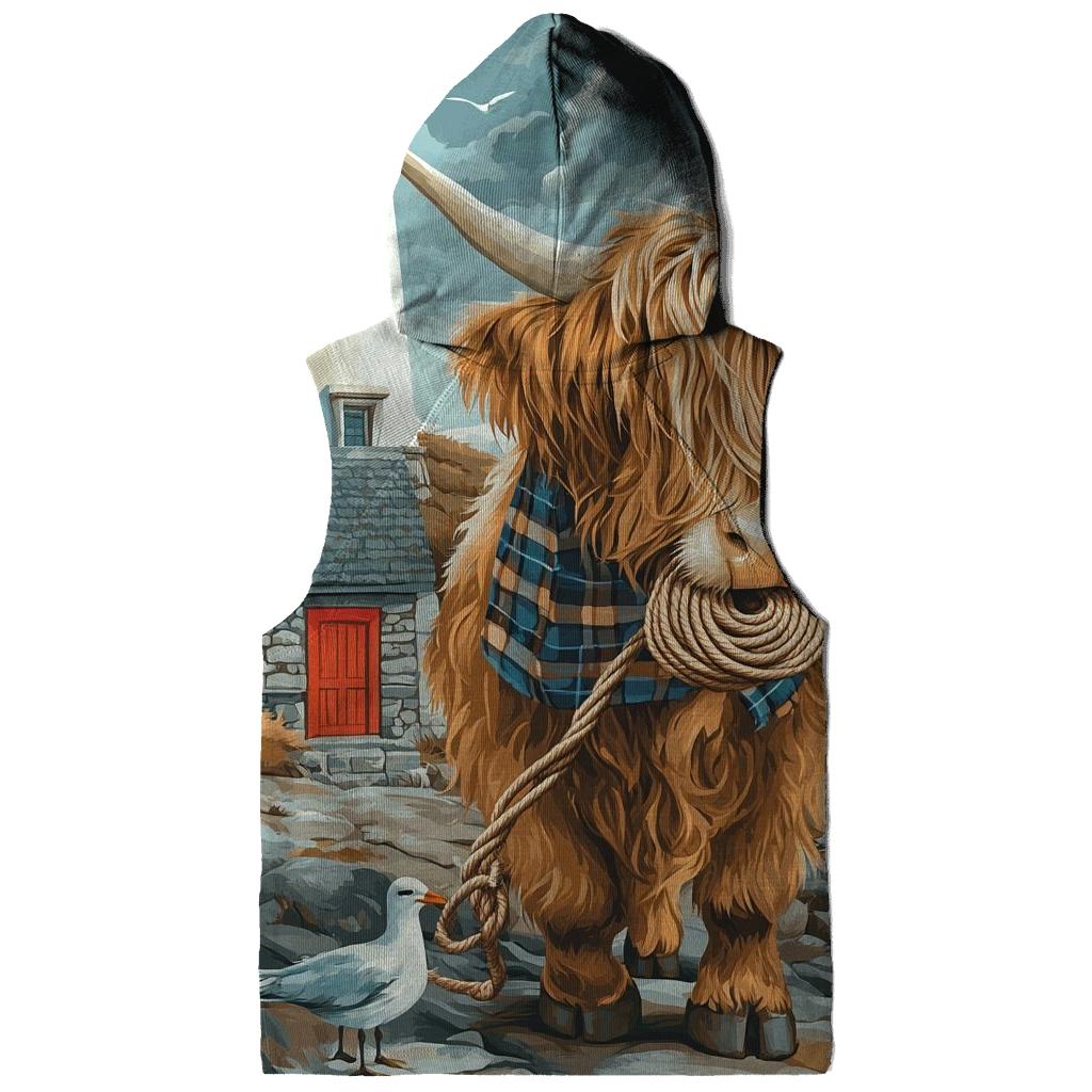 Highland Cow Lighthouse Keeper Helper custom hoodies