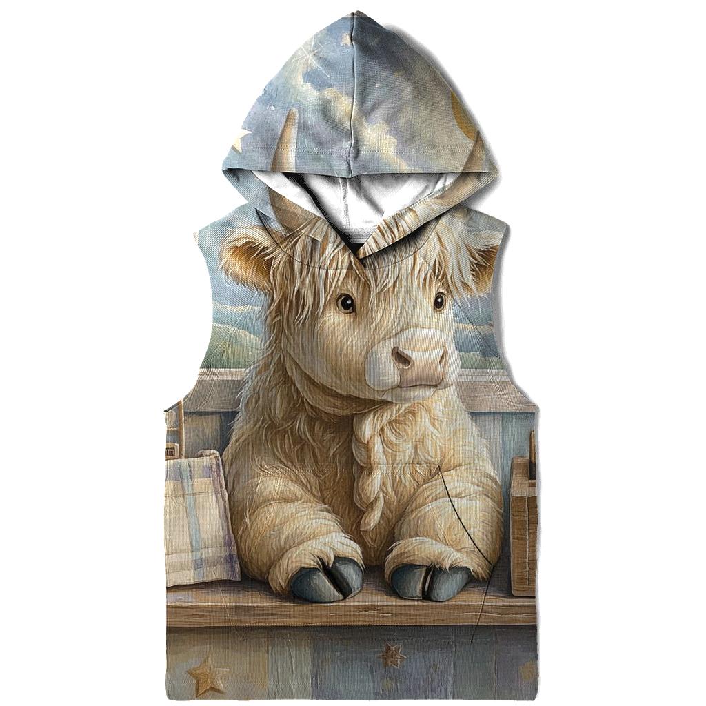 Highland Cow Music Box In The Nursery lightweight hoodies