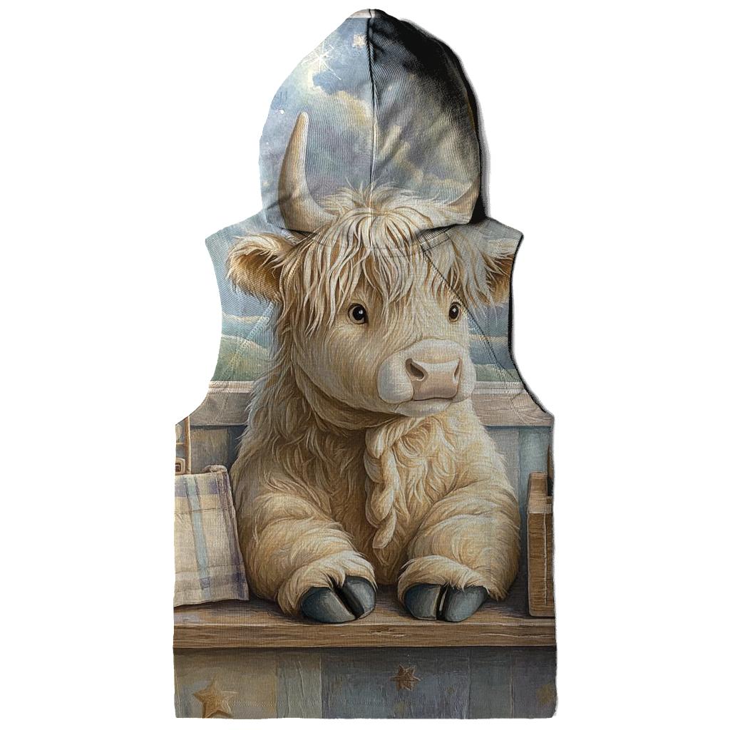 Highland Cow Music Box In The Nursery lightweight hoodies