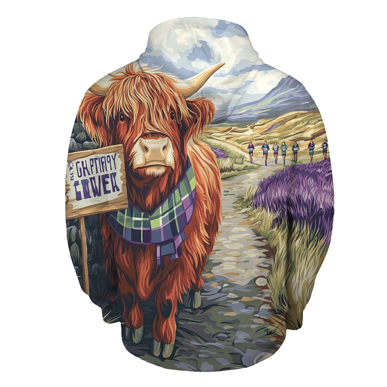 Highland Cow Marathon Spectator On The Moor hoodie styles
