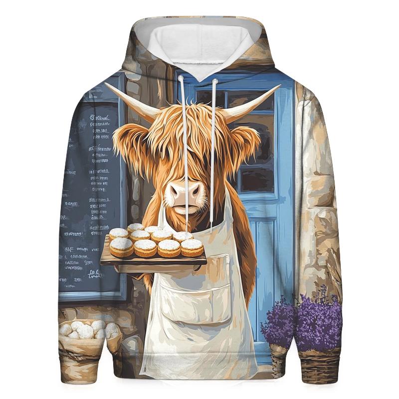 Highland Cow Baker With Oatcake Tray designer hoodies