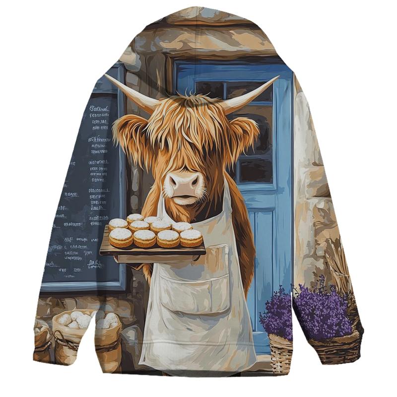 Highland Cow Baker With Oatcake Tray designer hoodies