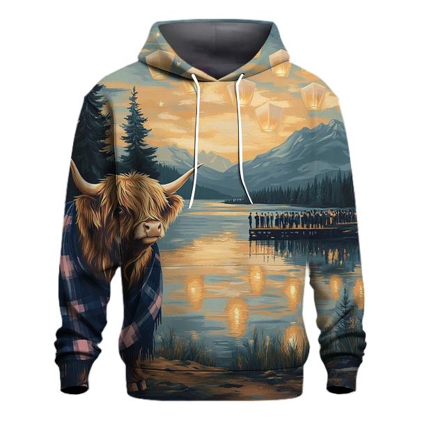 Lantern Festival With Highland Cow Glow designer hoodies