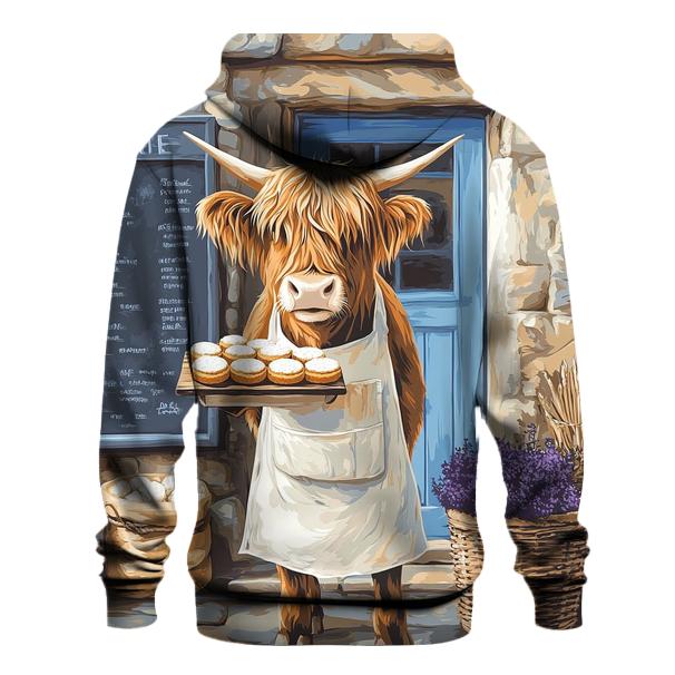 Highland Cow Baker With Oatcake Tray hoodie designs