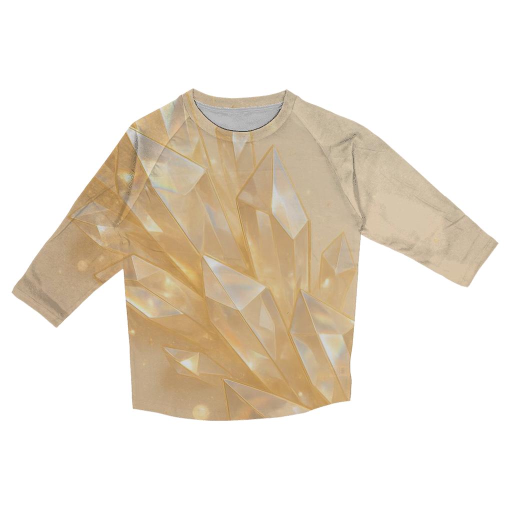 Champagne Prism Cascade trendy 3/4 sleeve tops
