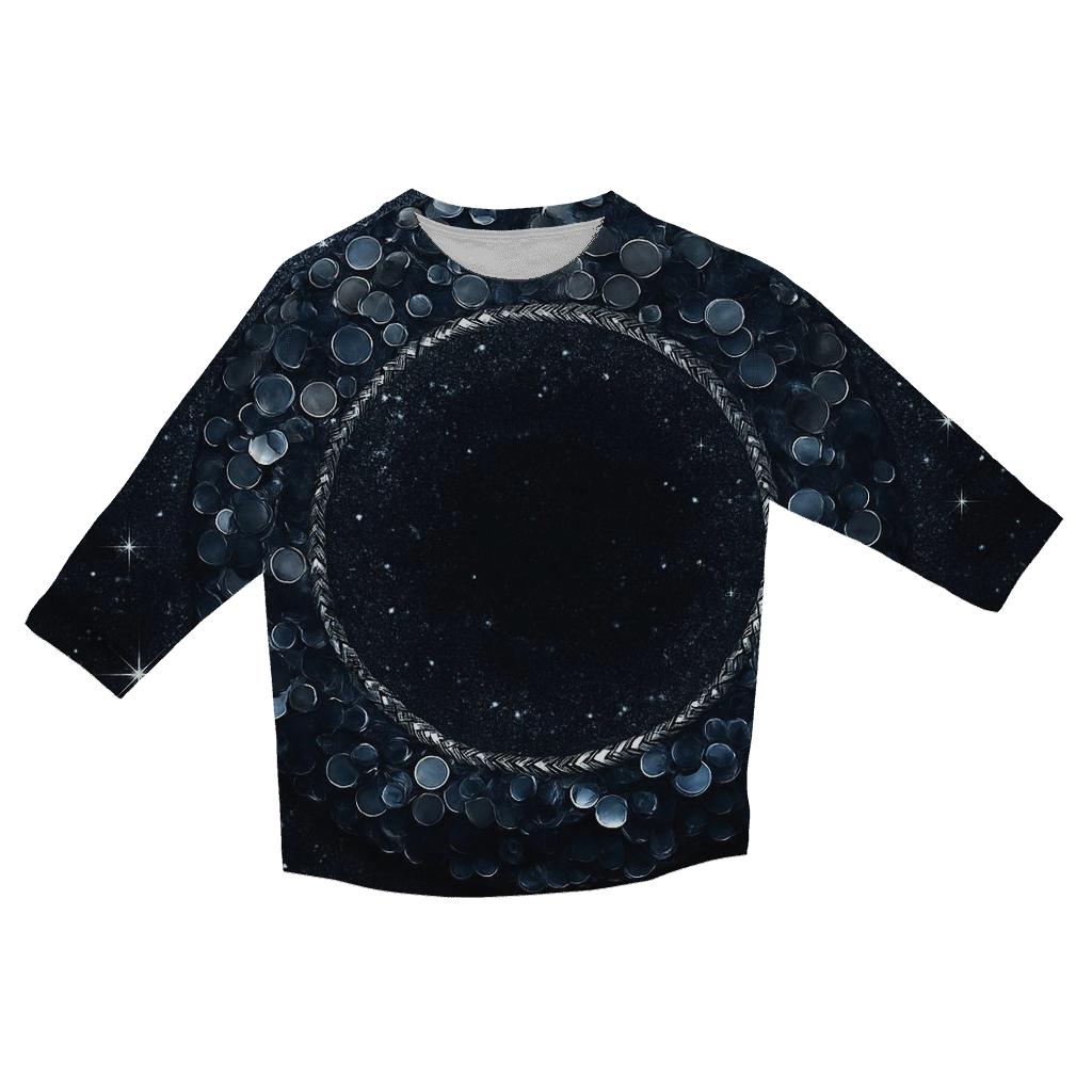 Midnight Sequin Orbit personalized 3/4 sleeve tees