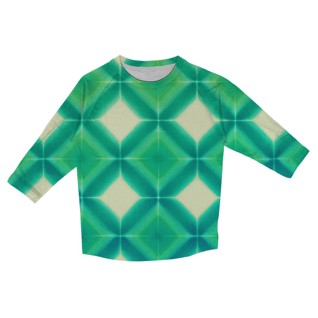 Aurora Itajime Clamp Grid Drift fashion 3/4 sleeve shirts