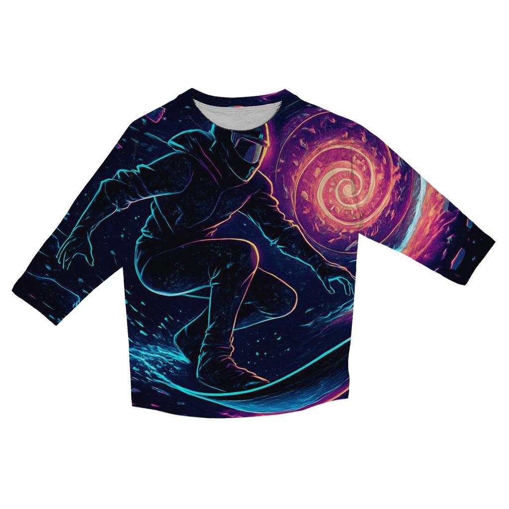 Neon Chrono Rift Star Surfer custom 3/4 sleeve shirts