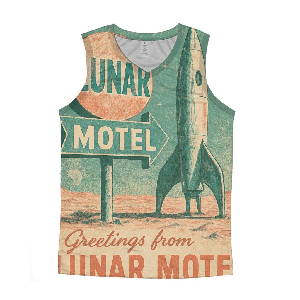 Weathered Space Tourist Postcard 1977 trendy fitted tank tops
