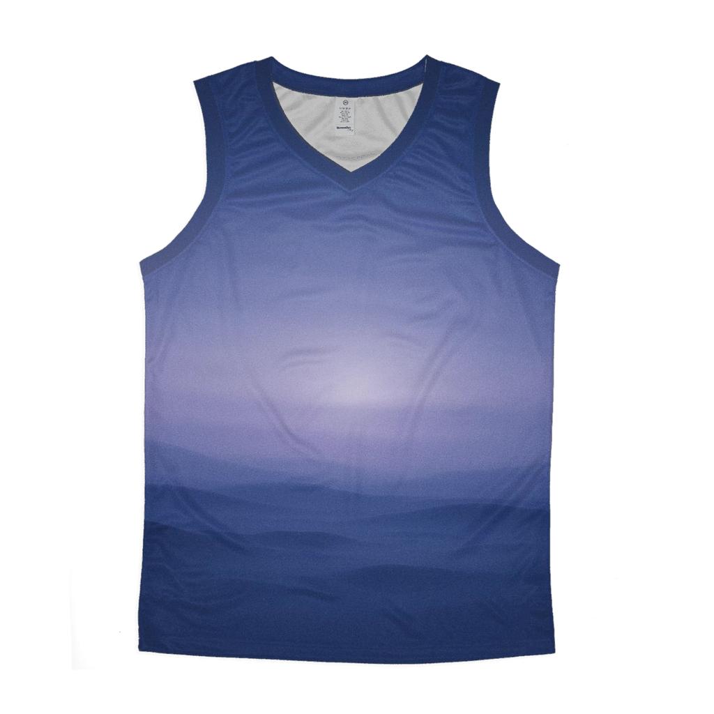 Moonlit Tundra Drift graphic print tank tops