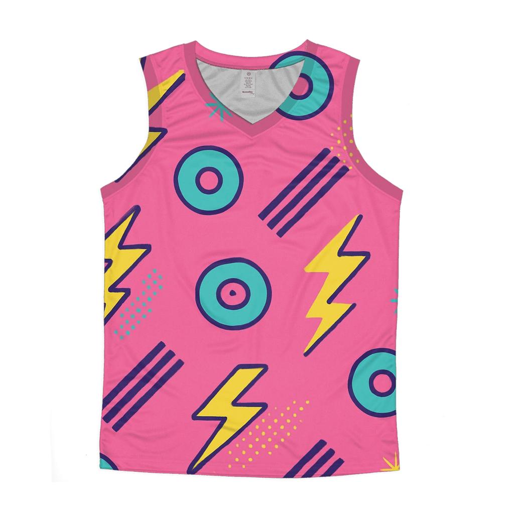 Miami Roller Rink Zigzag personalized athletic tanks
