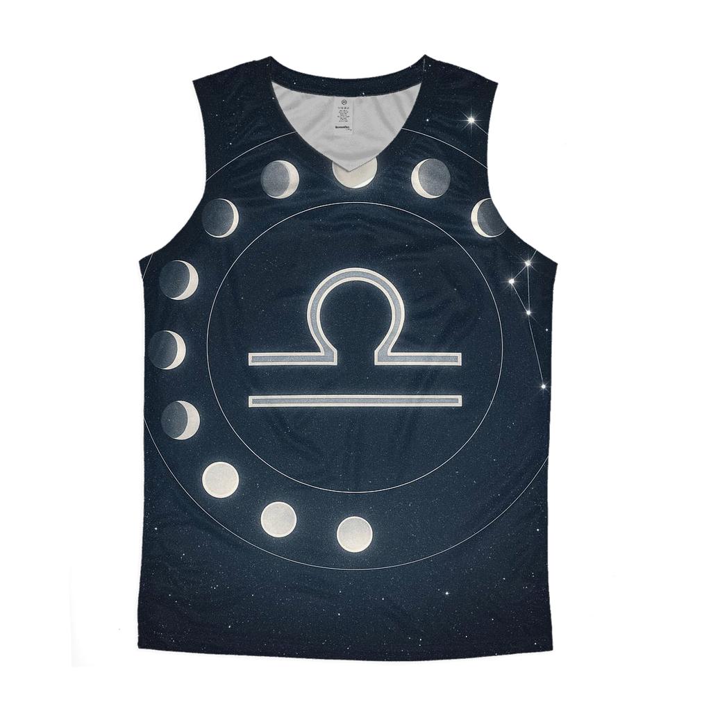 Libra Equinox Balance Halo With Moon Phases sports performance tank tops