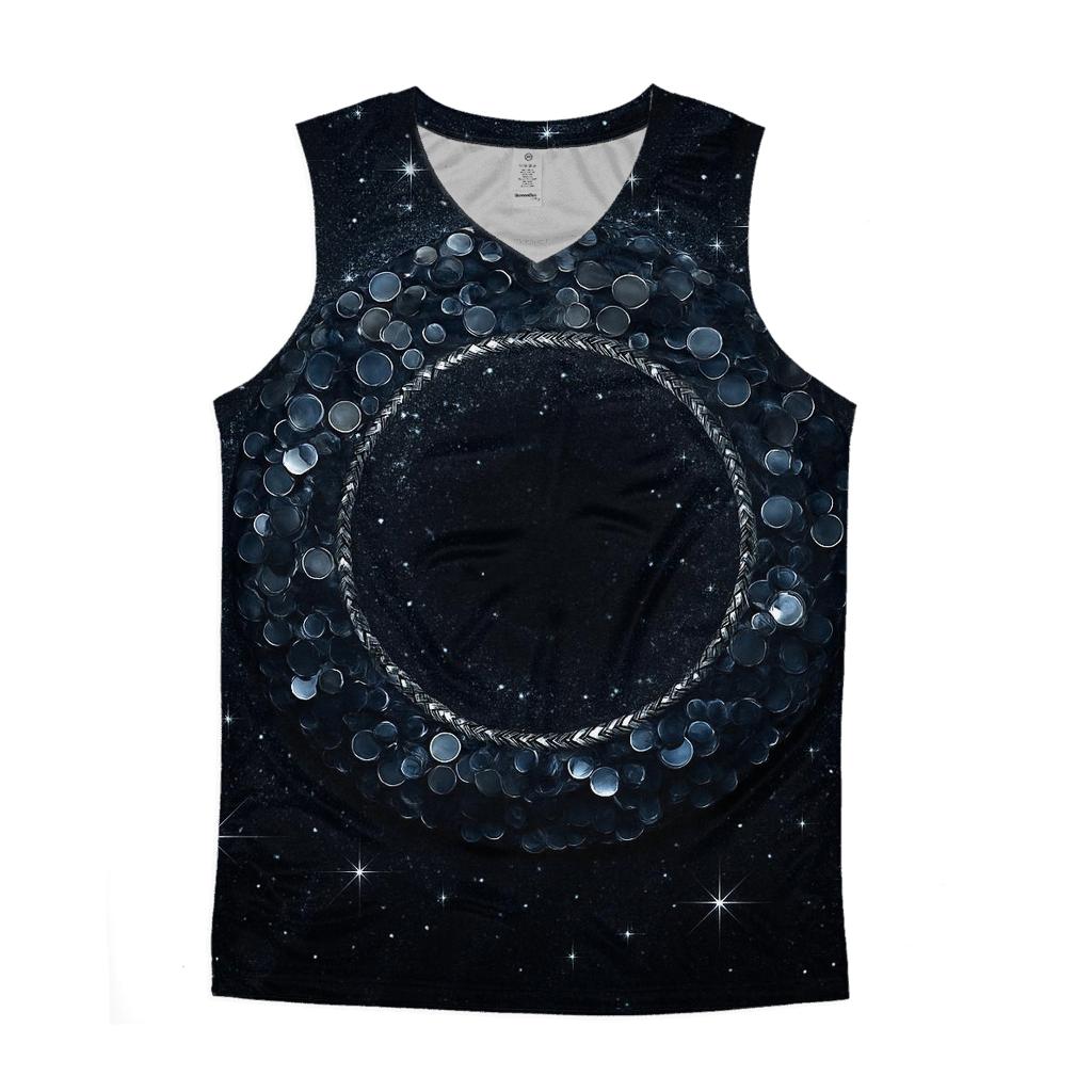 Midnight Sequin Orbit designer workout tanks