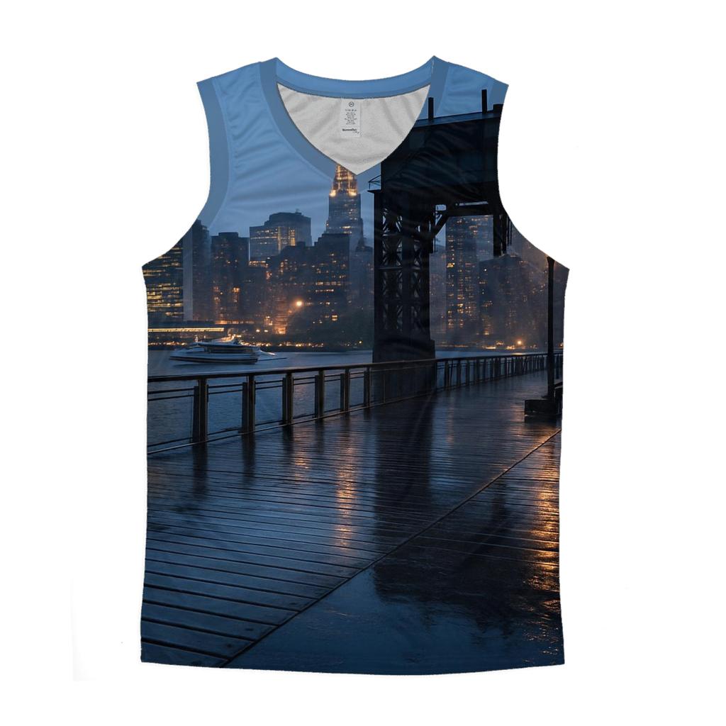 Rain Gloss Rush At Dusk From The Long Island City Gantry stylish racerback tanks