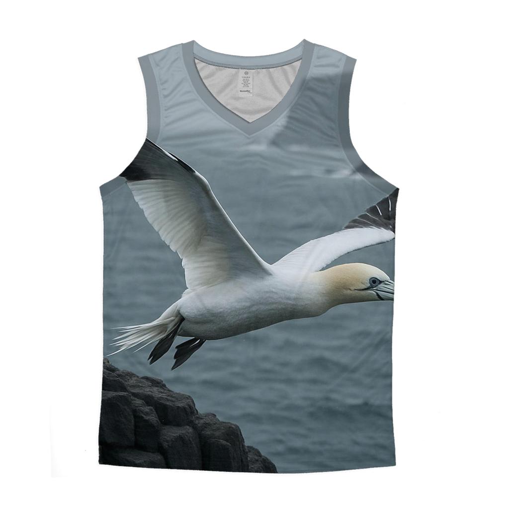 Basalt Windlift Northern Gannet cotton sleeveless tops