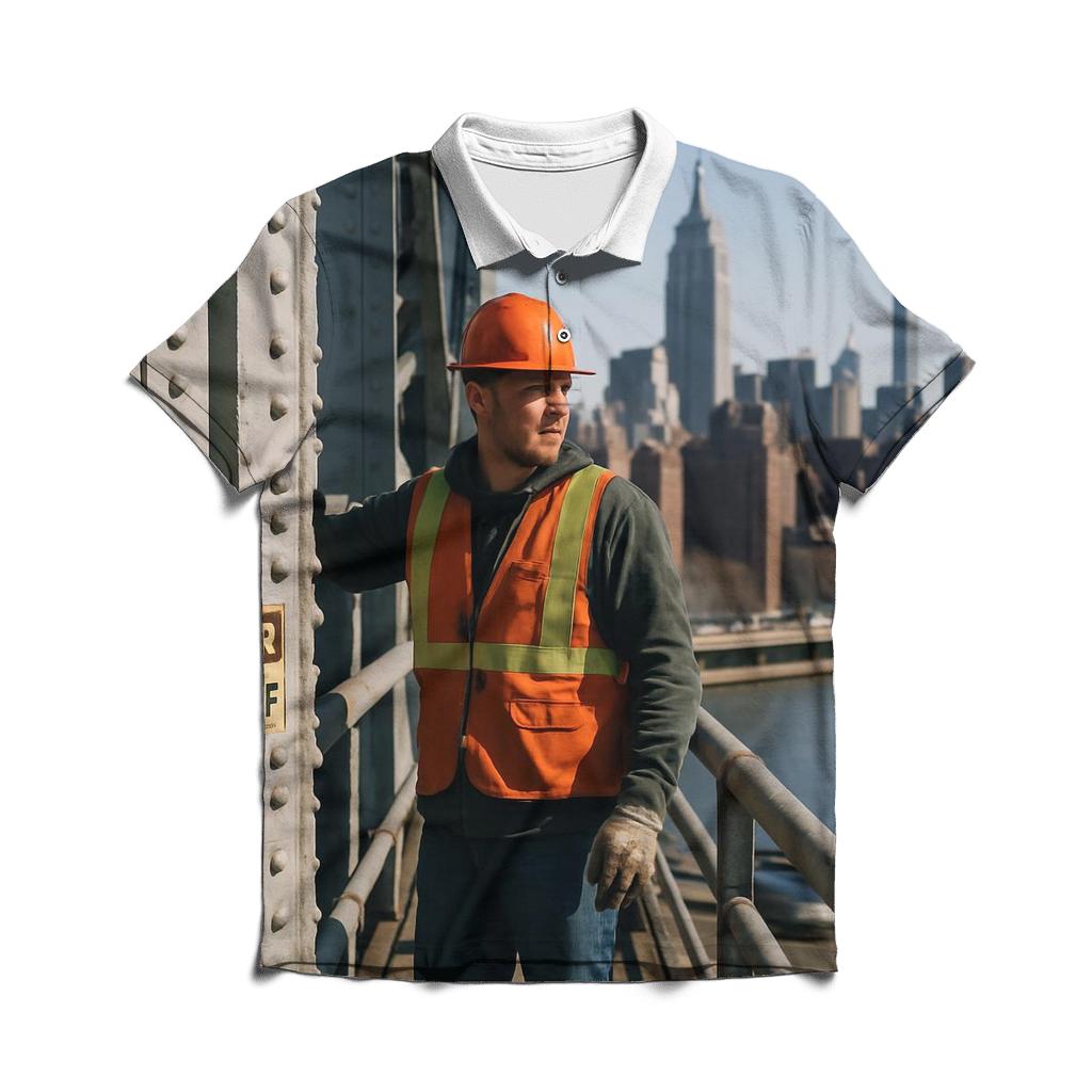 Midday Maintenance Overlook On The Manhattan Bridge classic pique polos