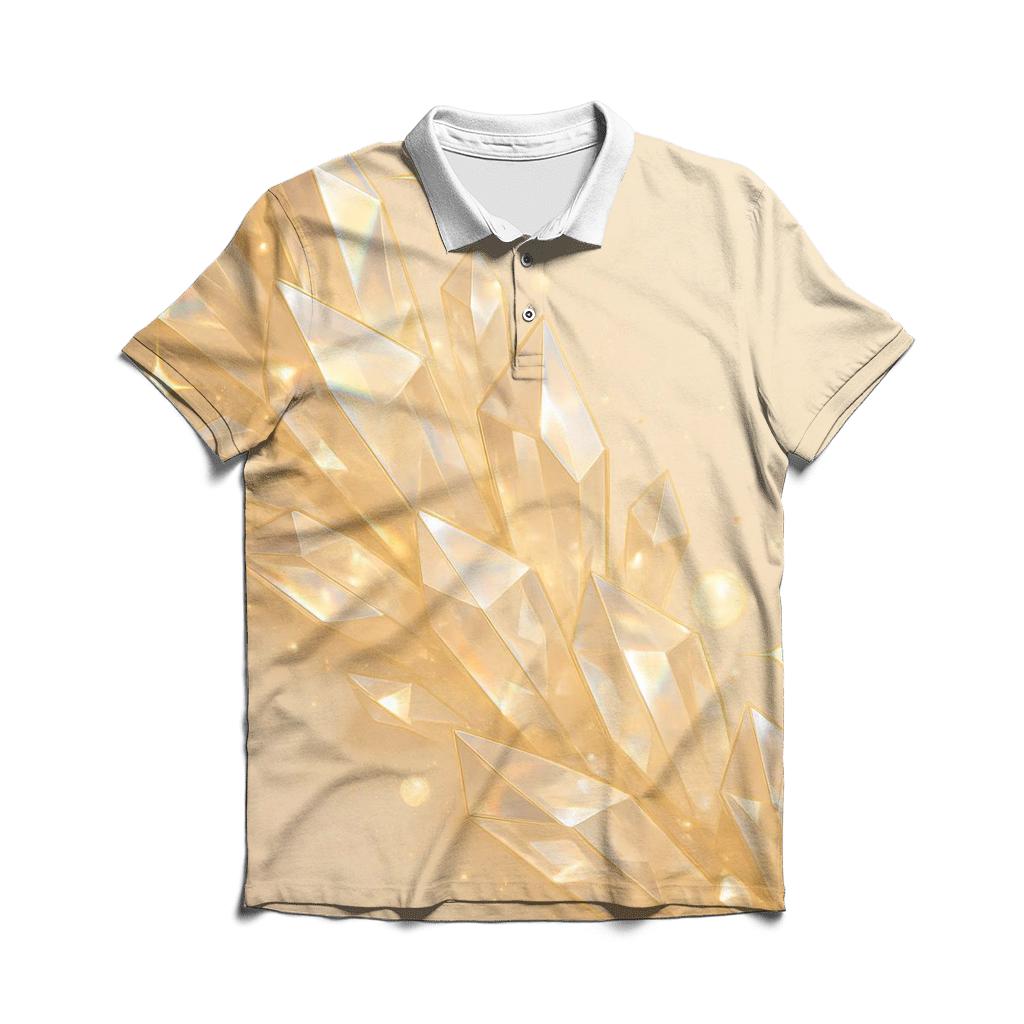 Champagne Prism Cascade branded logo polo shirts