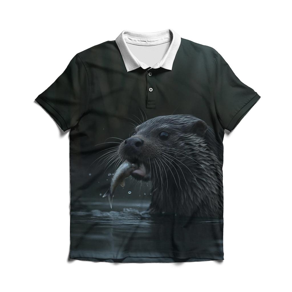 Mistbank Forager Eurasian Otter custom polo shirts