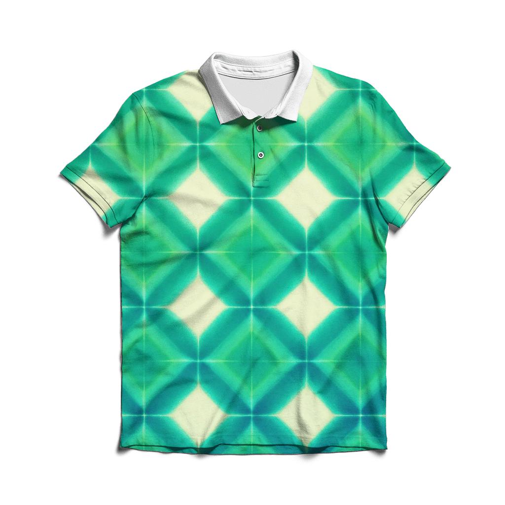 Aurora Itajime Clamp Grid Drift custom polo shirts