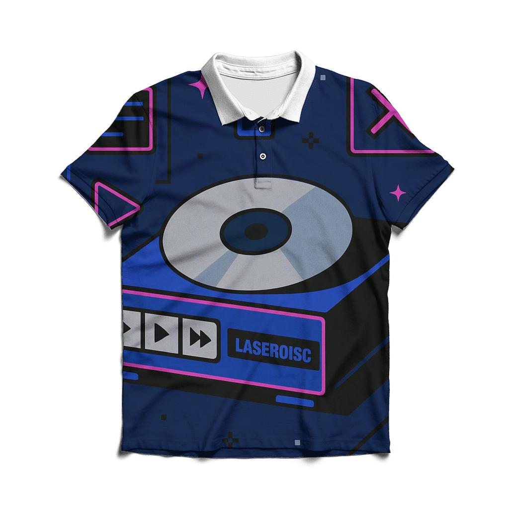 Laser Disc Space Menu Icons classic pique polos