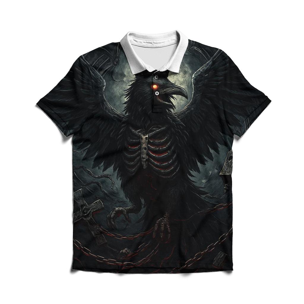 The Obsidian Choir Of Crows casual sports polo shirts