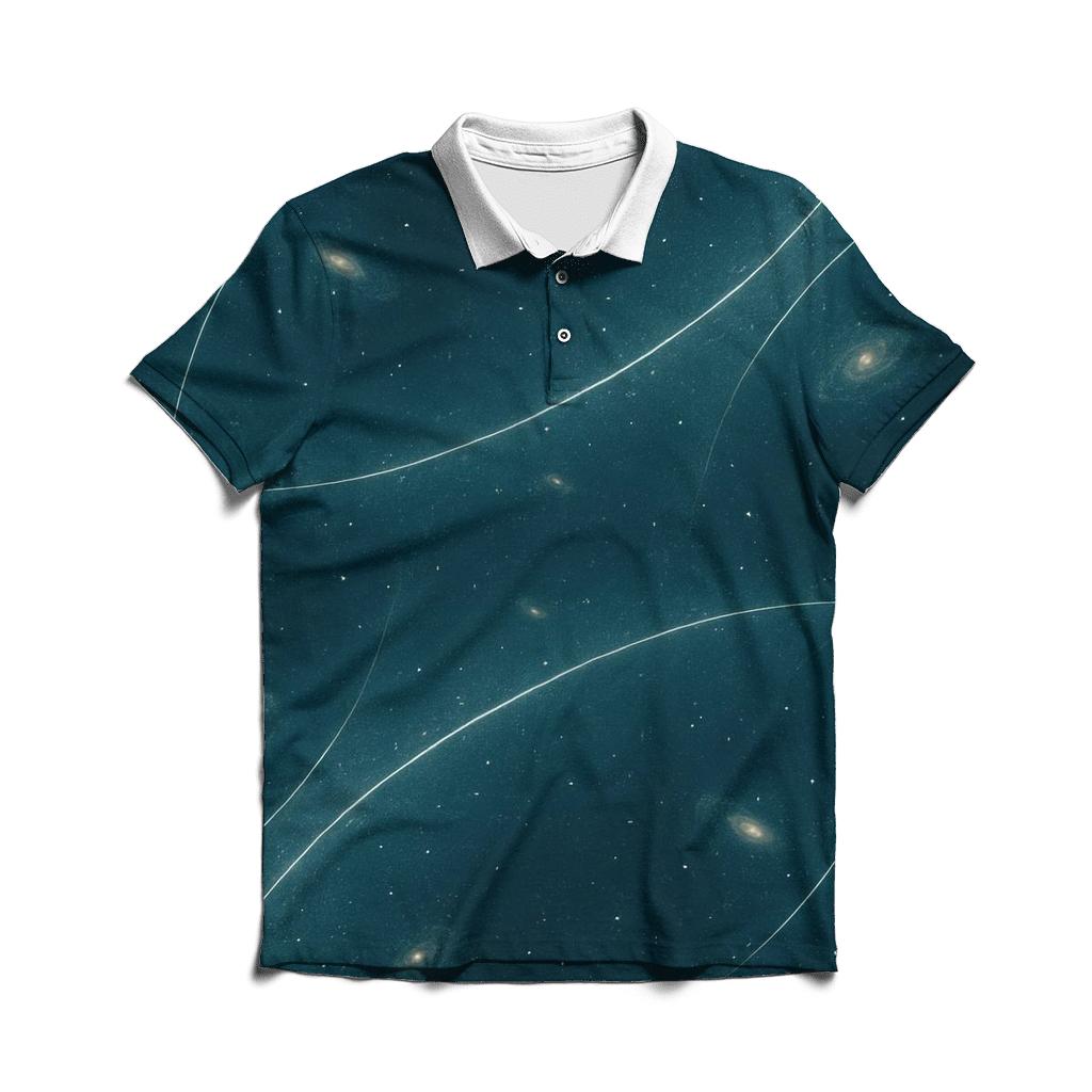Gravitational Lens Arc Orchard custom polo shirts