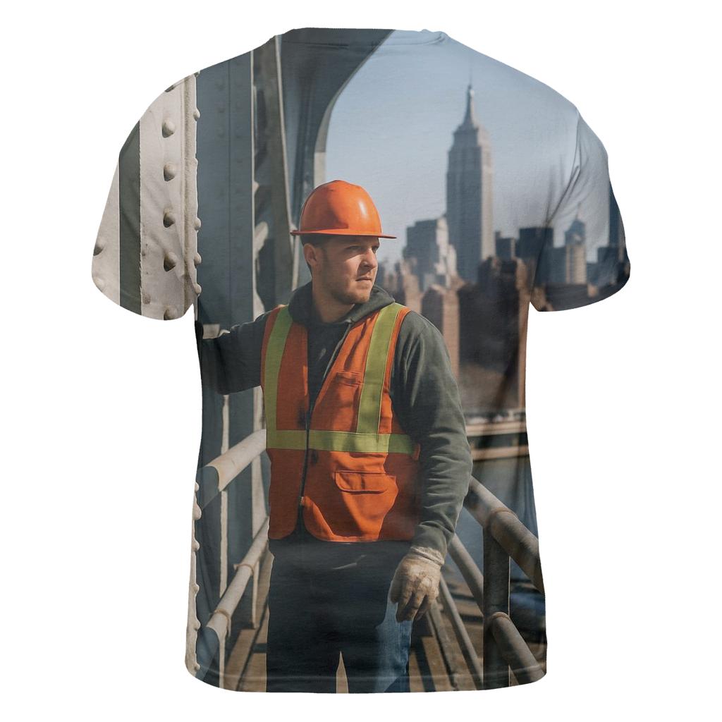 Midday Maintenance Overlook On The Manhattan Bridge custom all-over print shirts