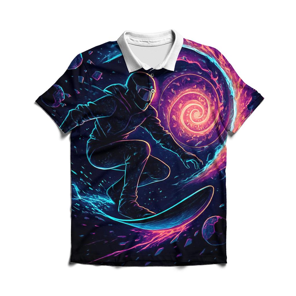 Neon Chrono Rift Star Surfer embroidered polo tops
