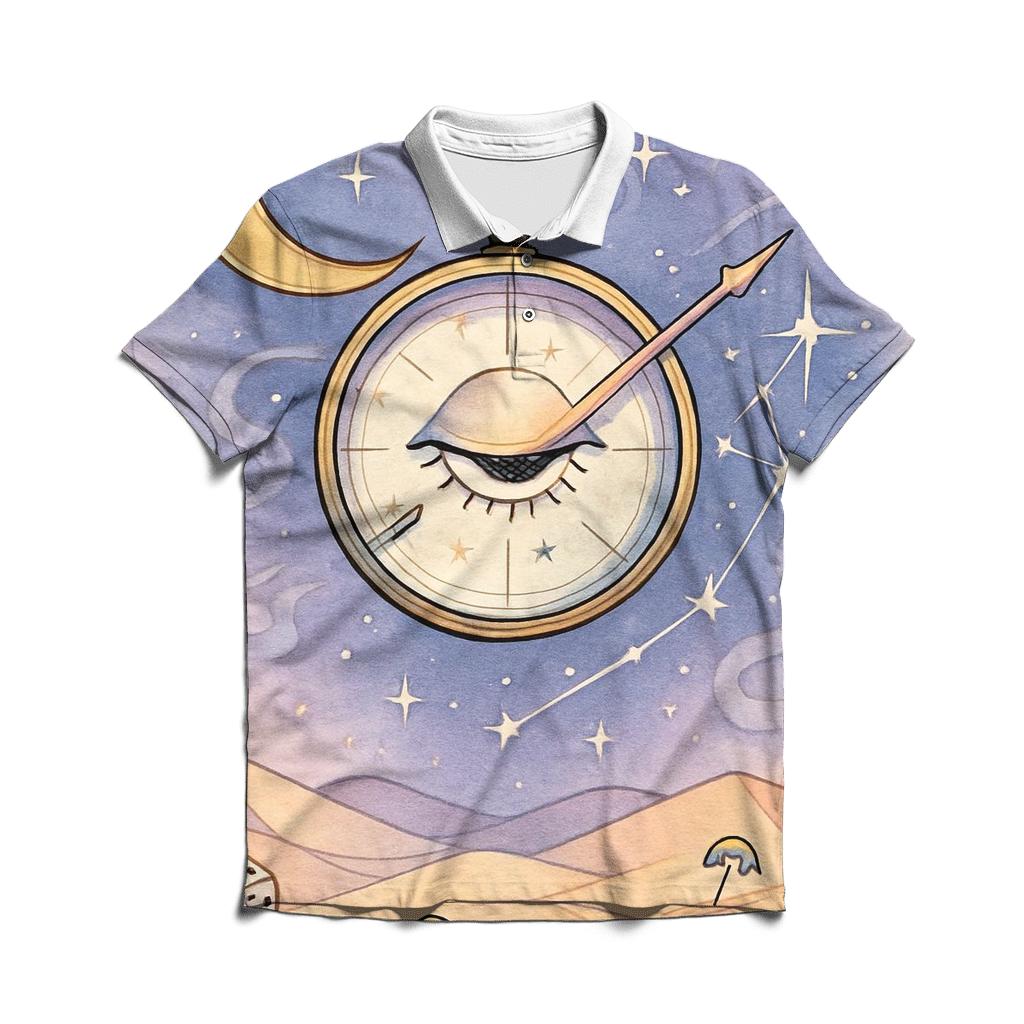 The Compass That Dreams Back casual sports polo shirts