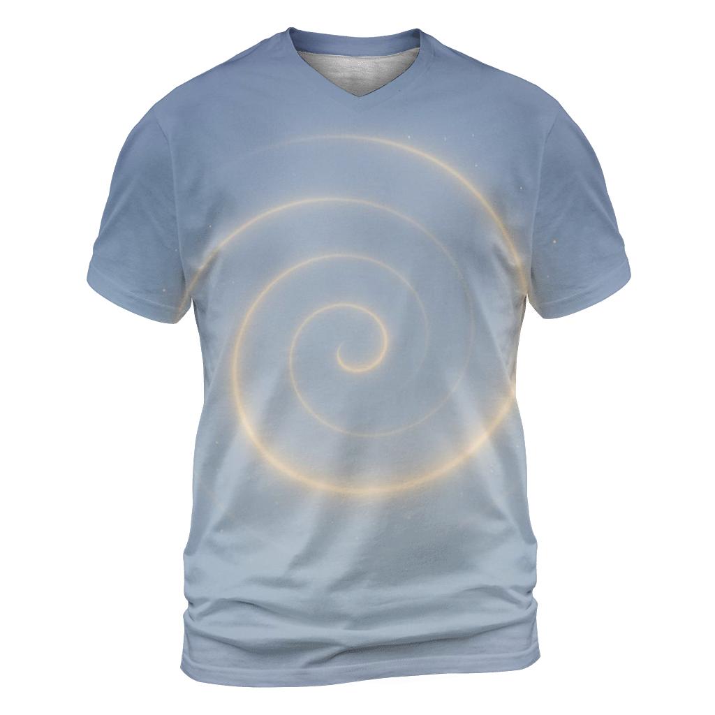 Luminous Breath Spiral trendy printed shirt styles