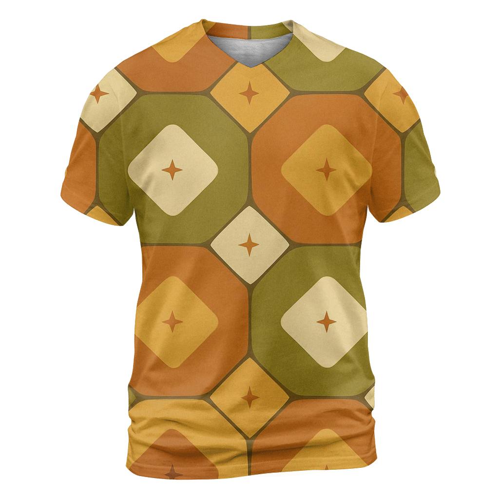 Groovy Linoleum Kitchen Tile Pattern custom all-over print shirts