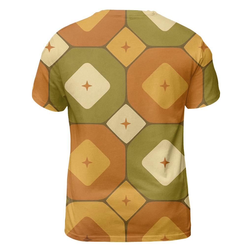 Groovy Linoleum Kitchen Tile Pattern custom all-over print shirts